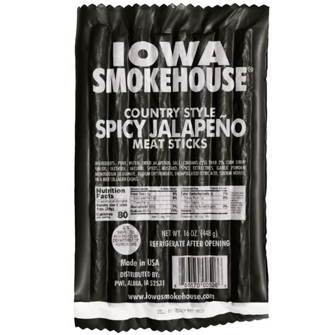 16 oz Country Style Meat Sticks Spicy Jalapeno - Iowa Smokehouse