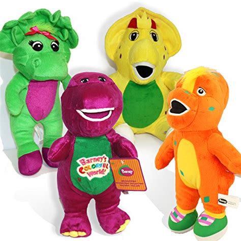 Barney and Friends Baby Bop Bj Plush Stuffed Toys 12" 4pcs Doll Singing I Love You (12") - Buy ...