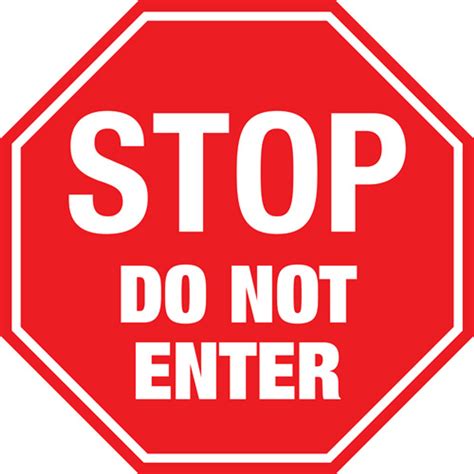 STOP Do Not Enter Floor Sign - Customize a sign at no extra setup charge!