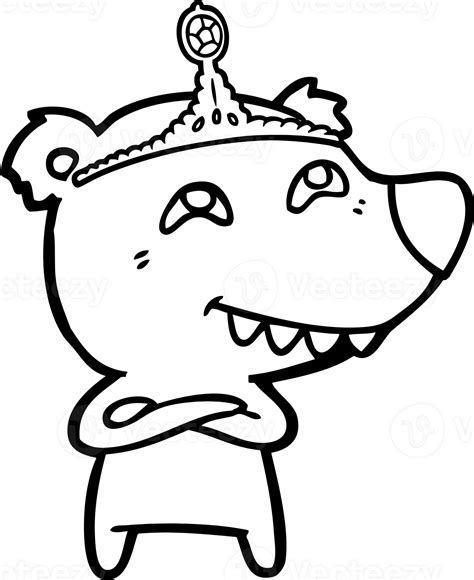 cartoon bear showing teeth drawing 47181455 PNG