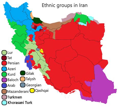 Ethnic groups in Iran (Click the image for background to be white) : r/MapPorn