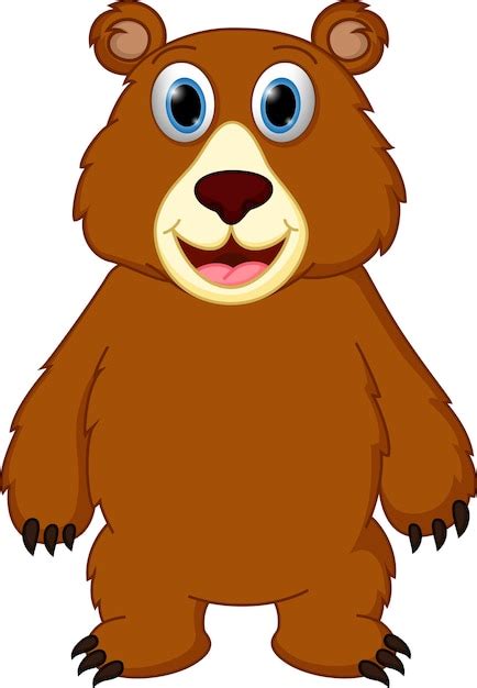 Premium Vector | Happy bear cartoon