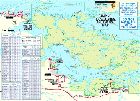 Voyageurs National Park camping and houseboating map - Ontheworldmap.com