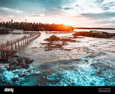 Sunset view in Cloud 9 siargao Stock Photo - Alamy