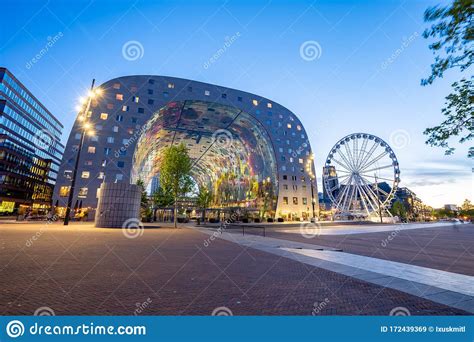 View of Markthal at Night in Rotterdam City, Netherlands Editorial Stock Image - Image of ...