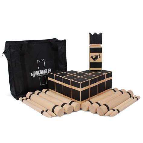 Grown Man Kubb Game - Viking Chess - Premium Hardwood Kubb Set ...