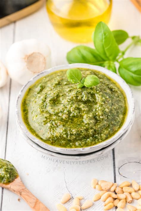 Basil Pesto Sauce Recipe - My Heavenly Recipes