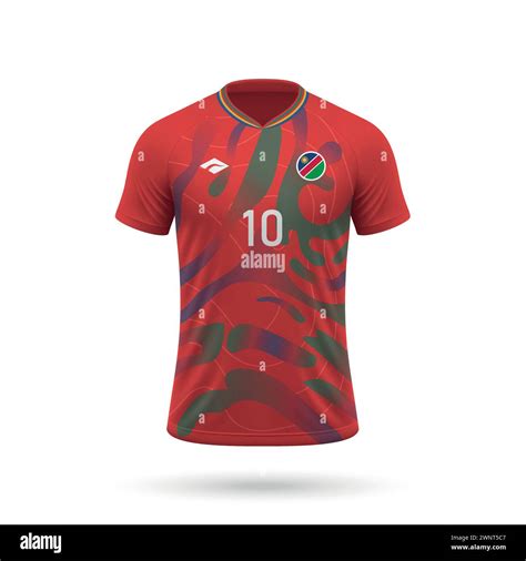 3d realistic soccer jersey Namibia national team, shirt template for football kit 2024 Stock ...