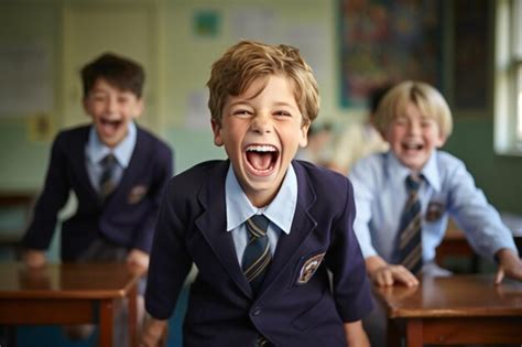 Premium AI Image | A group of school children wearing school uniforms ...