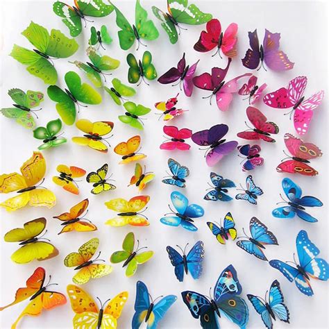 12pcs/set 3D Butterfly Wall Stickers Butterflies Decors For Home ...