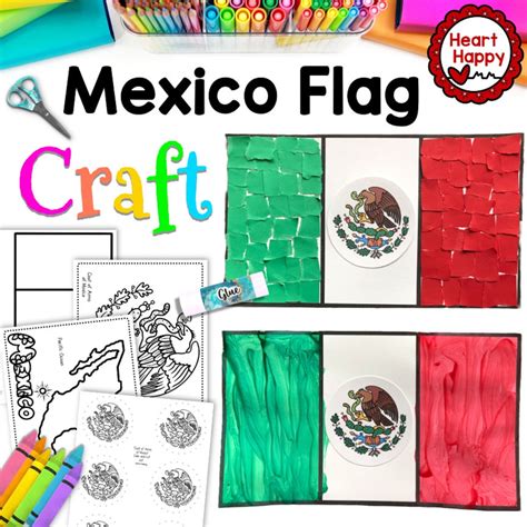 Mexican Flag Craft, Kids Printable Craft Template, Hispanic Heritage ...