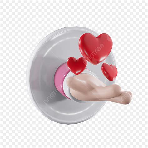 Hand Gesture 3d Transparent PNG, 3d Like Hand Gesture Give Red Love, 3d ...