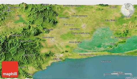 Satellite 3D Map of Salina Cruz