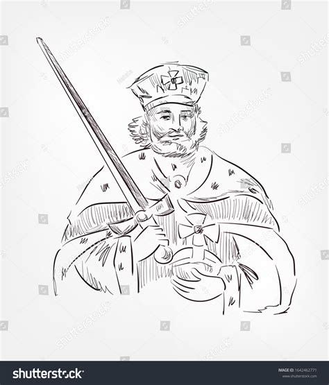 King Arthur Pendragon British Leader Vector Stock Vector (Royalty Free) 1642462771 | Shutterstock