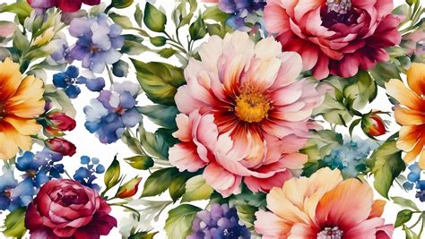 Watercolor Flowers Background Free Stock Photo - Public Domain Pictures