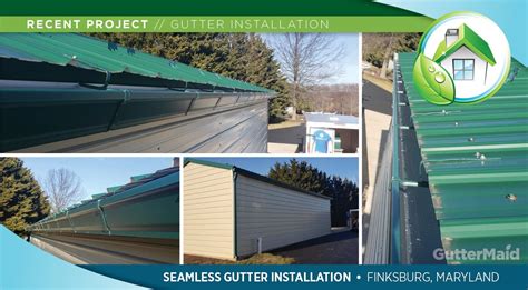 New, Seamless Gutter Instillation in Finskburg, Maryland - GutterMaid