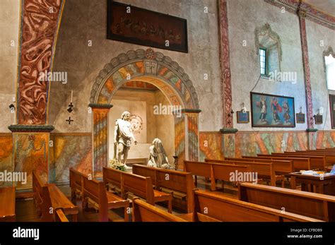 Santa Barbara Mission interior Stock Photo - Alamy