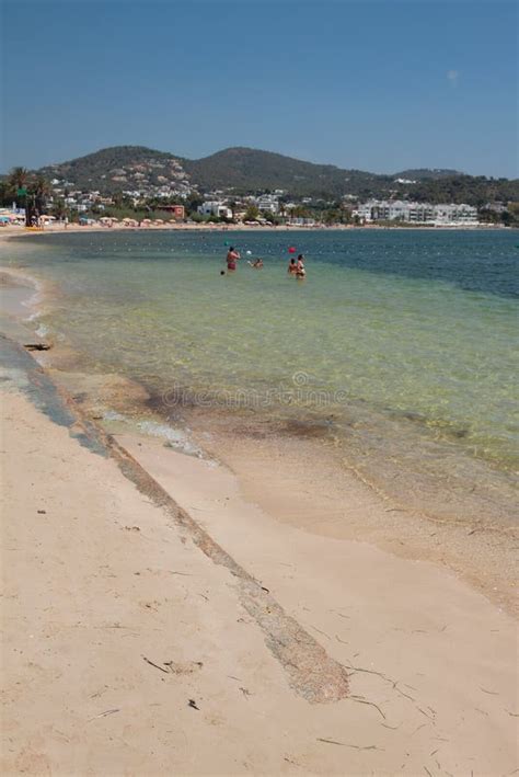 Cala Talamanca Beach and Bay. Ibiza, Spain Stock Image - Image of blue ...