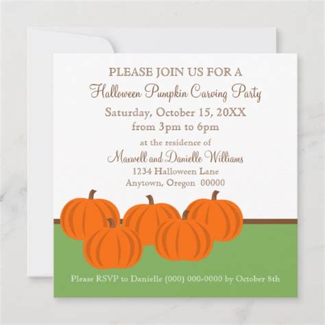 Pumpkin Patch Halloween Invitation | Zazzle.com