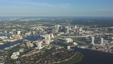 TAMPA FLORIDA AERIAL - CIRCA 2014: The Tampa skyline looking North ...