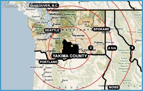 Yakima Washington Map - TravelsFinders.Com