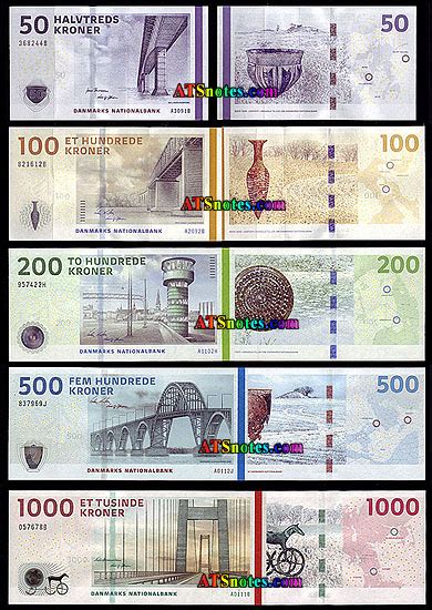 Denmark banknotes - Denmark paper money catalog and Danish currency history