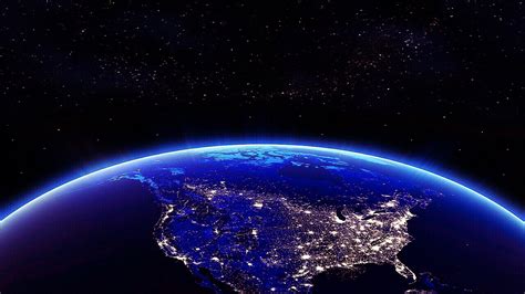 🔥 Download Earth North America In The Night From Space 4k Wallpaper For by @pkerr | 4k Earth ...