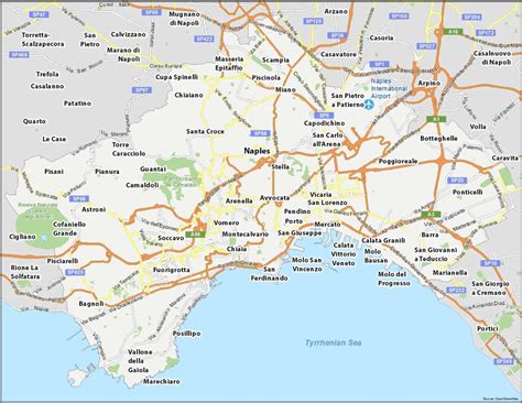 Map Of Naples Italy Neighborhoods - Prudy Carlynne