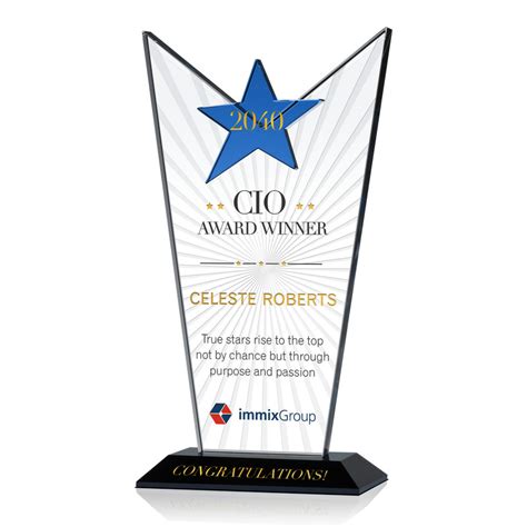 Personalized Crystal Corporate Recognition Award Trophy