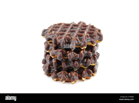 Chocolate belgian waffles Stock Photo - Alamy