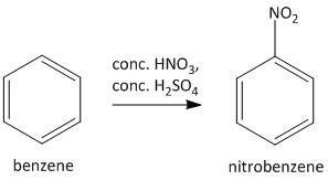 How will you convert benzene into aniline?