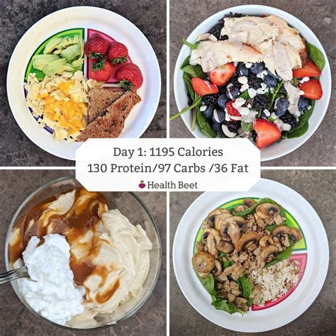 30 Day 1200 Calorie Meal Plan {100+ g protein daily} - Health Beet