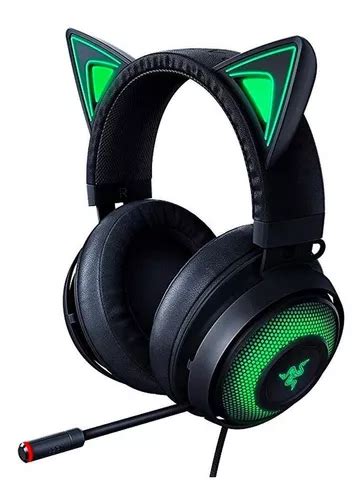 Audífonos gamer Razer Kraken Kitty negro con luz rgb LED | Envío gratis