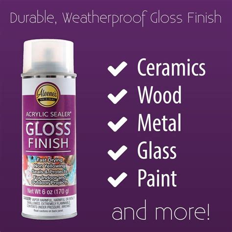 Spray Acrylic Sealer (Gloss), 6 oz. Aleene's® | Spray paint cans, Sealer, Spray