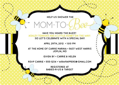 Bee Baby Shower Invitation Bay-bee Shower Invitation mom to bee Bee ...