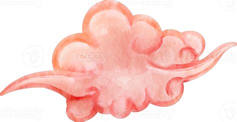 watercolor red chinese cloud 36913855 PNG