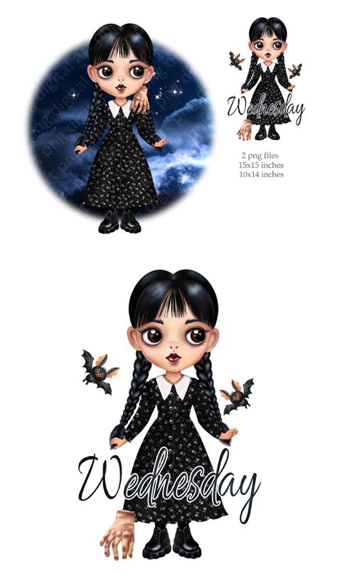 Wednesday Addams Png Addams Family Png Jenna Ortega Png - Etsy | Wednesday addams, Cartoon clip ...