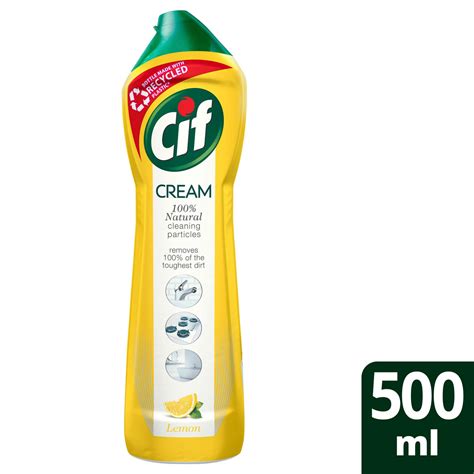 Cif Lemon Cream Cleaner 500 ml | Multipurpose | Iceland Foods