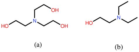 Molecular structure of: (a) triethanolamine (TEA) and (b)... | Download ...