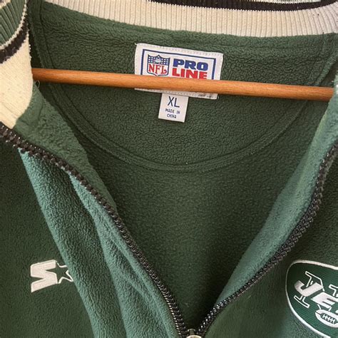 New York Jets Vintage Starter Fleece pullover size... - Depop