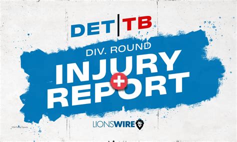 Lions final injury report for divisional round game…