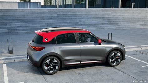 Smart #1 | 2023MY Brabus (Color: Atom Grey Matt & Radiant Red) | Side