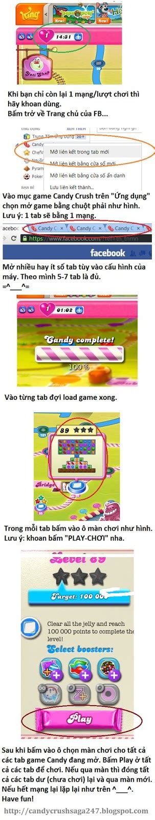 Cách thêm nhiều mạng trong trò chơi Candy Crush Saga (chỉ áp dụng cho laptop và máy tính ...