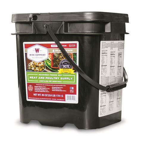 Wise Company Freeze Dried Meat & Poultry Bucket, 60 Servings - 221437 ...