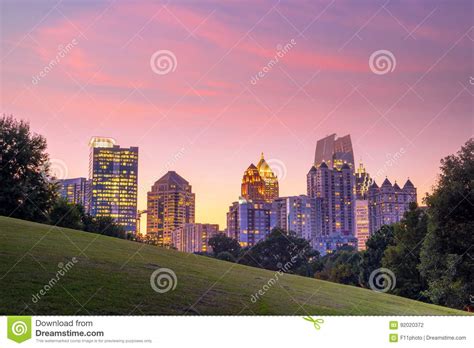 Midtown Atlanta skyline stock photo. Image of business - 92020372