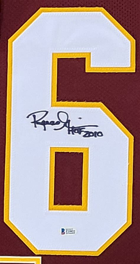 Russ Grimm Autographed Framed Redskins Maroon Jersey - The Stadium Studio