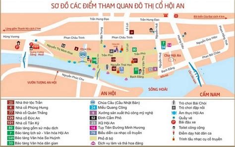 Hoi An city map and must-see attractions - Inn New York City