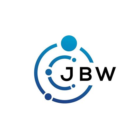 JBW letter technology logo design on white background. JBW creative ...