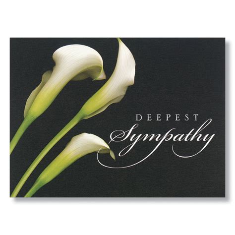 Calla Lilies Deepest Sympathy Card