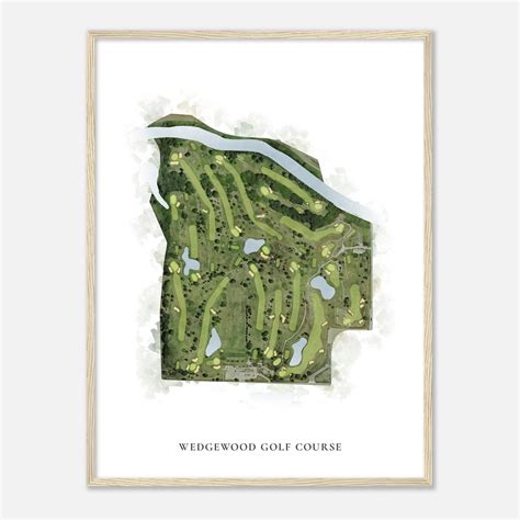 Wedgewood Golf Course, Illinois Classic Watercolor Map Golfer Gift ...